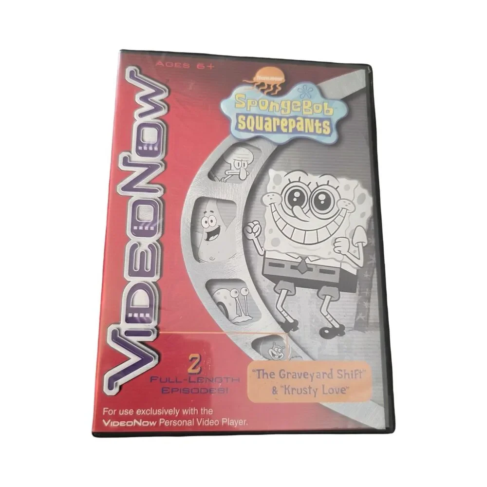 VideoNow Personal Video Player Red Tested Working + SpongeBob Beyblade Discs